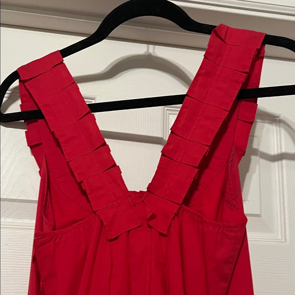 Chic Red Ruffle Mini Dress - Picture 7 of 11
